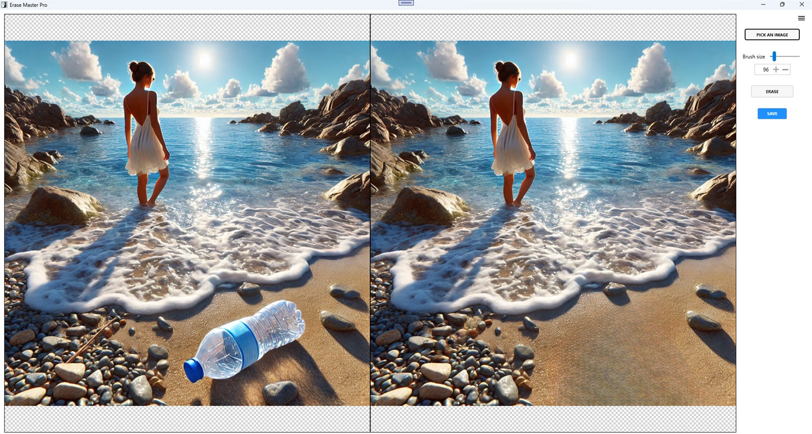 Microsoft Store의 AI Object Remover 인터페이스 스크린샷