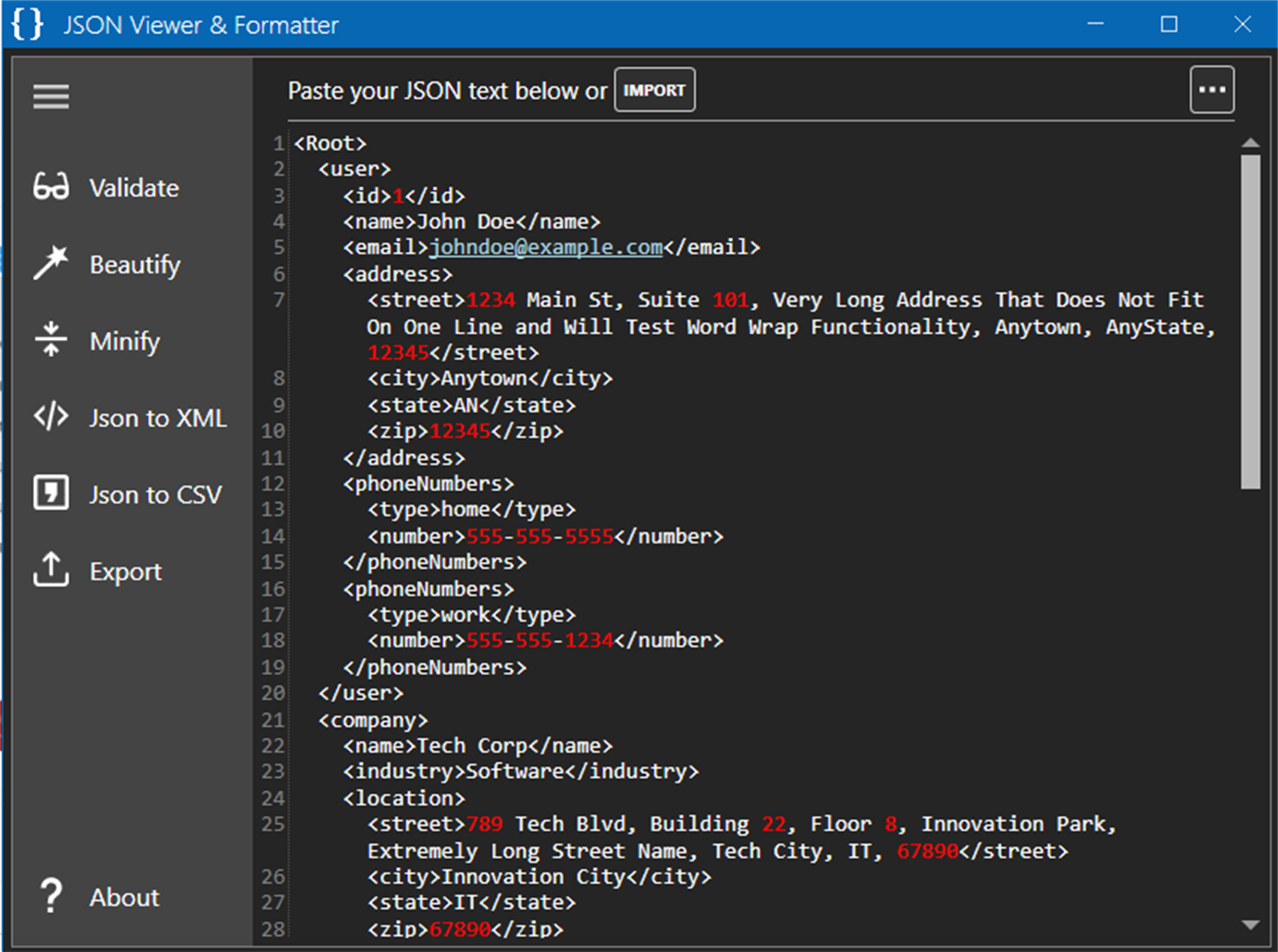 Convertir a XML
