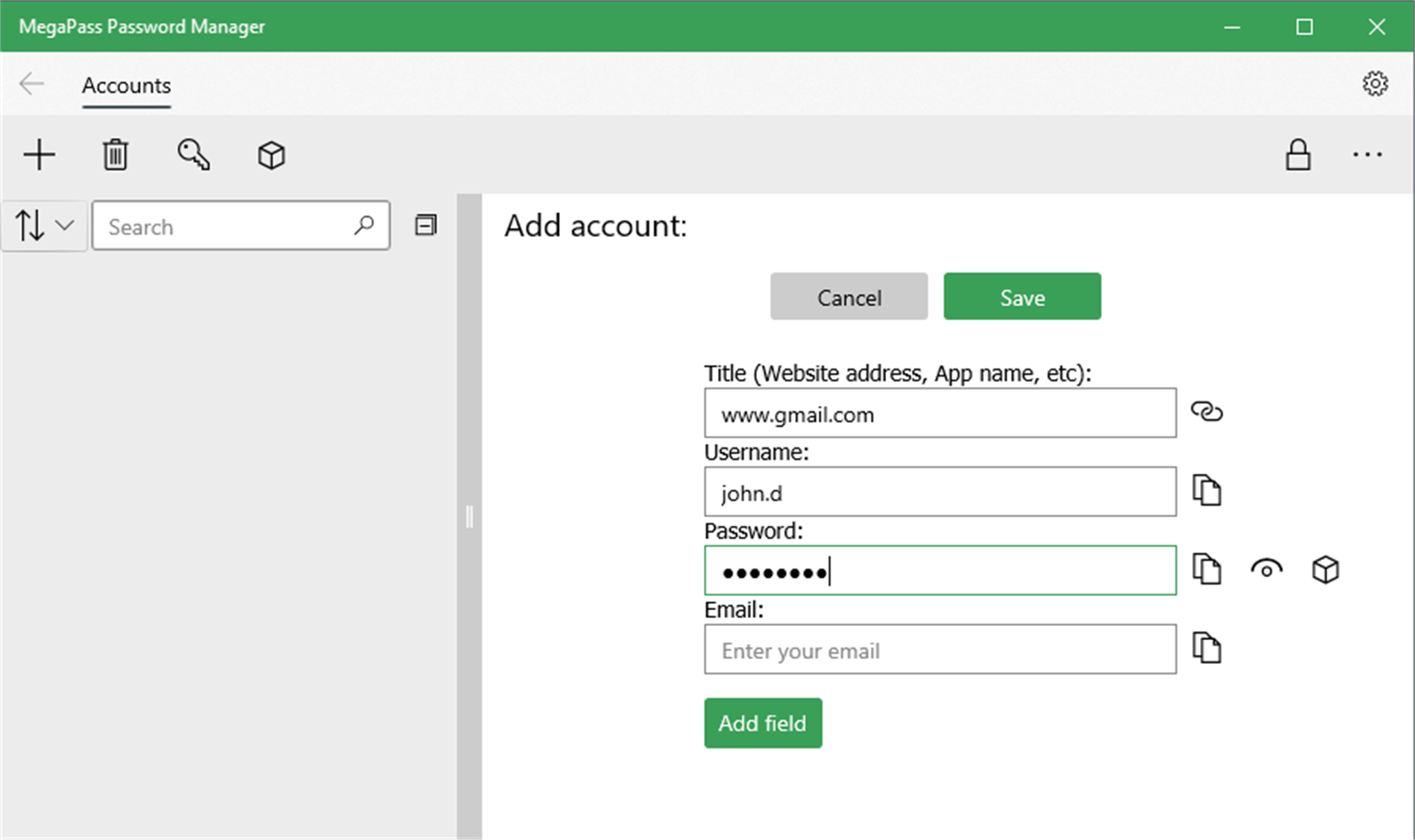 Password Manager - MegaPass لقطة شاشة من واجهة Microsoft Store