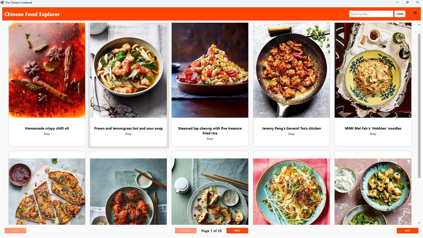 The Chinese Cookbook: Ultimate Collection of Recipes-Benutzeroberflächen-Screenshot von Microsoft Store